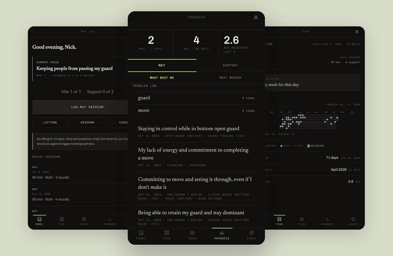Screenshot of Mat Log