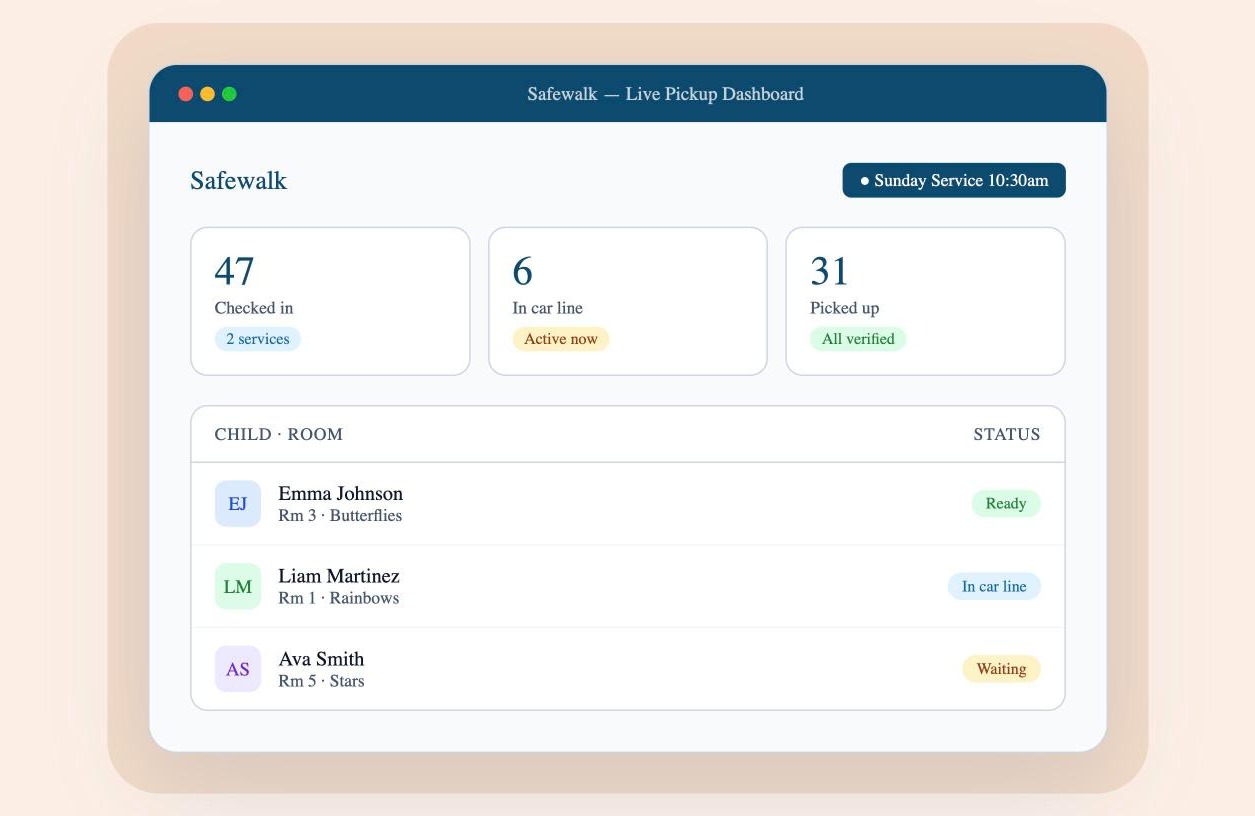 Screenshot of SafeWalk